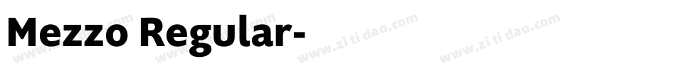 Mezzo Regular字体转换
